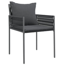 Gartenstühle mit Kissen 6 Stk. Schwarz 54x61x83 cm Poly Rattan