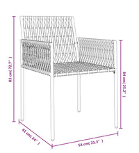 Gartenstühle mit Kissen 6 Stk. Schwarz 54x61x83 cm Poly Rattan