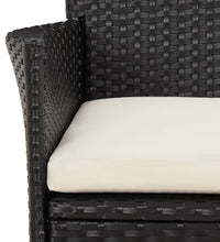 11-tlg. Garten-Essgruppe mit Kissen Schwarz Poly Rattan