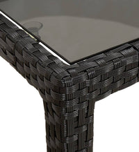 11-tlg. Garten-Essgruppe mit Kissen Schwarz Poly Rattan