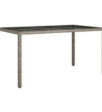 7-tlg. Garten-Essgruppe mit Kissen Grau Poly Rattan