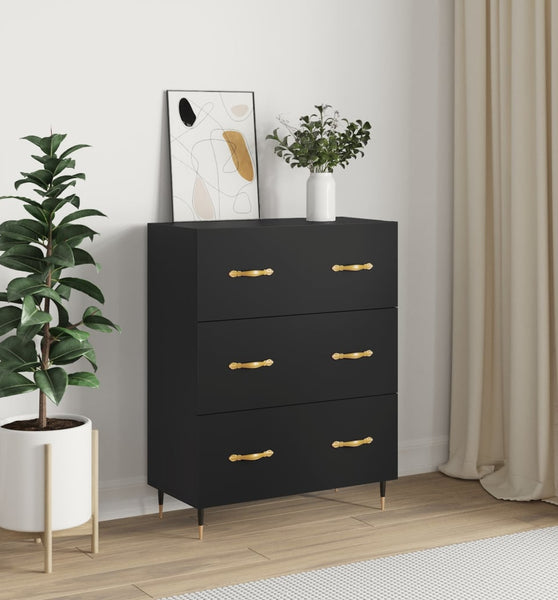 Sideboard Schwarz 69,5x34x90 cm Holzwerkstoff