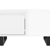 Couchtisch Hochglanz-Weiß 55x55x36,5 cm Holzwerkstoff