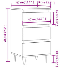 Sideboard Betongrau 40x35x70 cm Holzwerkstoff