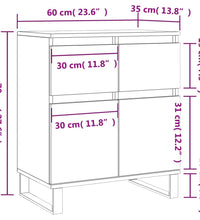 Sideboard Braun Eichen-Optik 60x35x70 cm Holzwerkstoff