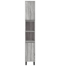 Badschrank Grau Sonoma 30x30x190 cm Holzwerkstoff