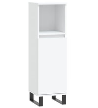 Badschrank Weiß 30x30x100 cm Holzwerkstoff