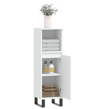 Badschrank Weiß 30x30x100 cm Holzwerkstoff