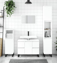 Badschrank Weiß 30x30x100 cm Holzwerkstoff