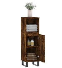 Badschrank Räuchereiche 30x30x100 cm Holzwerkstoff