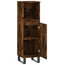 Badschrank Räuchereiche 30x30x100 cm Holzwerkstoff