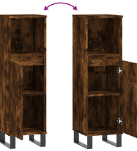 Badschrank Räuchereiche 30x30x100 cm Holzwerkstoff