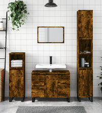 Badschrank Räuchereiche 30x30x100 cm Holzwerkstoff