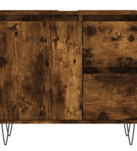 Badschrank Räuchereiche 65x33x60 cm Holzwerkstoff