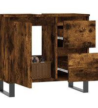 Badschrank Räuchereiche 65x33x60 cm Holzwerkstoff