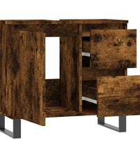 Badschrank Räuchereiche 65x33x60 cm Holzwerkstoff