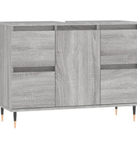 Badschrank Grau Sonoma 80x33x60 cm Holzwerkstoff