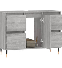 Badschrank Grau Sonoma 80x33x60 cm Holzwerkstoff