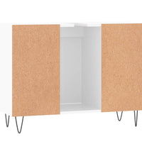 Badschrank Hochglanz-Weiß 80x33x60 cm Holzwerkstoff