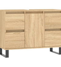 Badschrank Sonoma-Eiche 80x33x60 cm Holzwerkstoff