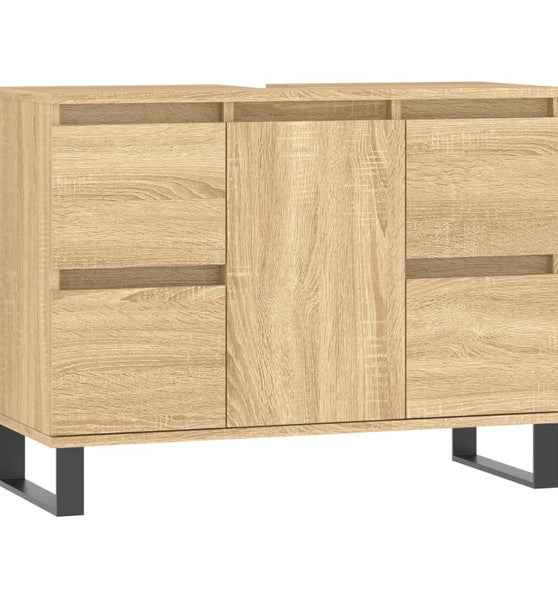 Badschrank Sonoma-Eiche 80x33x60 cm Holzwerkstoff