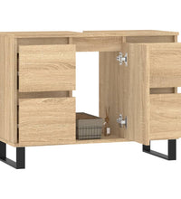 Badschrank Sonoma-Eiche 80x33x60 cm Holzwerkstoff