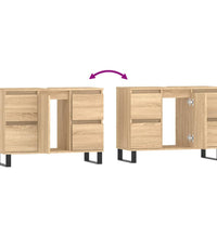 Badschrank Sonoma-Eiche 80x33x60 cm Holzwerkstoff