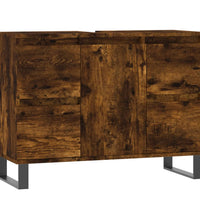 Badschrank Räuchereiche 80x33x60 cm Holzwerkstoff