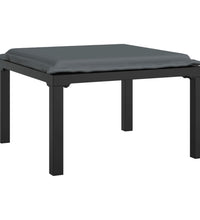 6-tlg. Garten-Lounge-Set Schwarz und Grau Poly Rattan