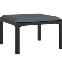 7-tlg. Garten-Lounge-Set Schwarz und Grau Poly Rattan