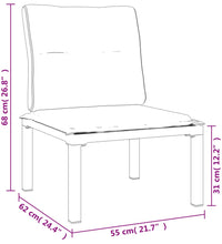 7-tlg. Garten-Lounge-Set Schwarz und Grau Poly Rattan