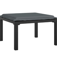 7-tlg. Garten-Lounge-Set Schwarz und Grau Poly Rattan