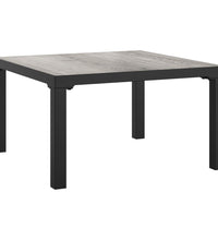 7-tlg. Garten-Lounge-Set Schwarz und Grau Poly Rattan