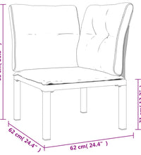 7-tlg. Garten-Lounge-Set Schwarz und Grau Poly Rattan