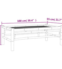 Garten-Couchtisch 100x55x33 cm Bambus