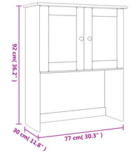 Sideboard-Aufsatz ALTA 77x30x92 cm Massivholz Kiefer