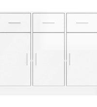 Sideboard Hochglanz-Weiß 91x28x75 cm Holzwerkstoff