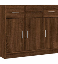 Sideboard Braun Eichen-Optik 91x28x75 cm Holzwerkstoff