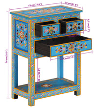 Sideboard Türkis 55x30x76 cm Massivholz Mango