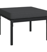 7-tlg. Garten-Lounge-Set mit Grauen Kissen Stahl