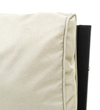 11-tlg. Garten-Lounge-Set mit Sandfarbigen Kissen Stahl