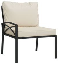 7-tlg. Garten-Lounge-Set mit Sandfarbigen Kissen Stahl