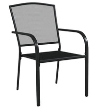 7-tlg. Garten-Essgruppe Anthrazit Stahl