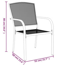 7-tlg. Garten-Essgruppe Anthrazit Stahl