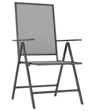 7-tlg. Garten-Essgruppe Anthrazit Stahl