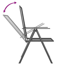 7-tlg. Garten-Essgruppe Anthrazit Stahl