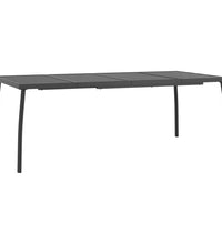 7-tlg. Garten-Essgruppe Anthrazit Stahl