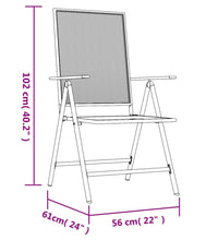 7-tlg. Garten-Essgruppe Anthrazit Stahl