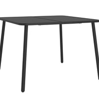 7-tlg. Garten-Essgruppe Anthrazit Stahl