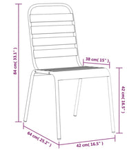 7-tlg. Garten-Essgruppe Anthrazit Stahl
